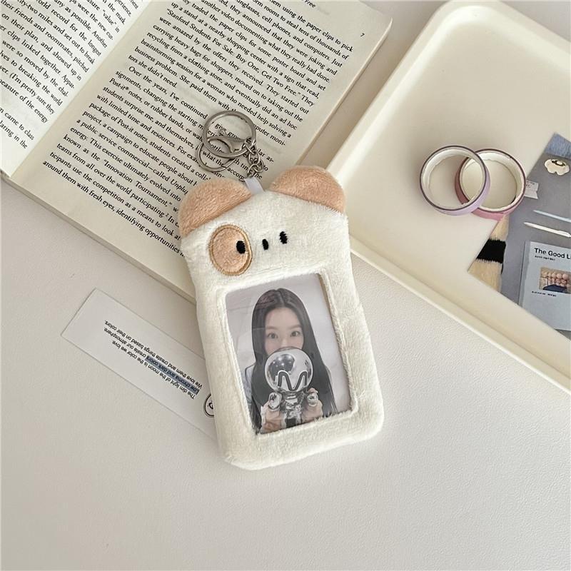 Dây Treo Thẻ Bằng Lông Nhung Hình Cún / Mèo Dễ Thương Xinh Xắn