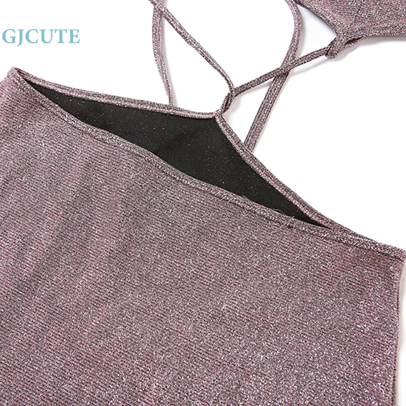 Đầm Ôm Hai Dây Khoét Rỗng Lấp Lánh Gợi Cảm Mùa Hè Cho Nữ WTD