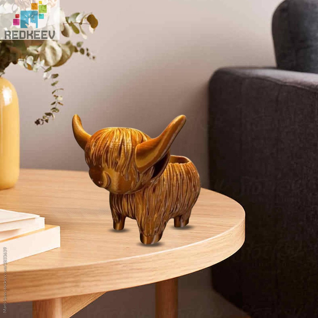 Chậu Cây Hình Bò Sữa Nghệ Thuật Bằng Nhựa Resin Trang Trí Nhà Cửa