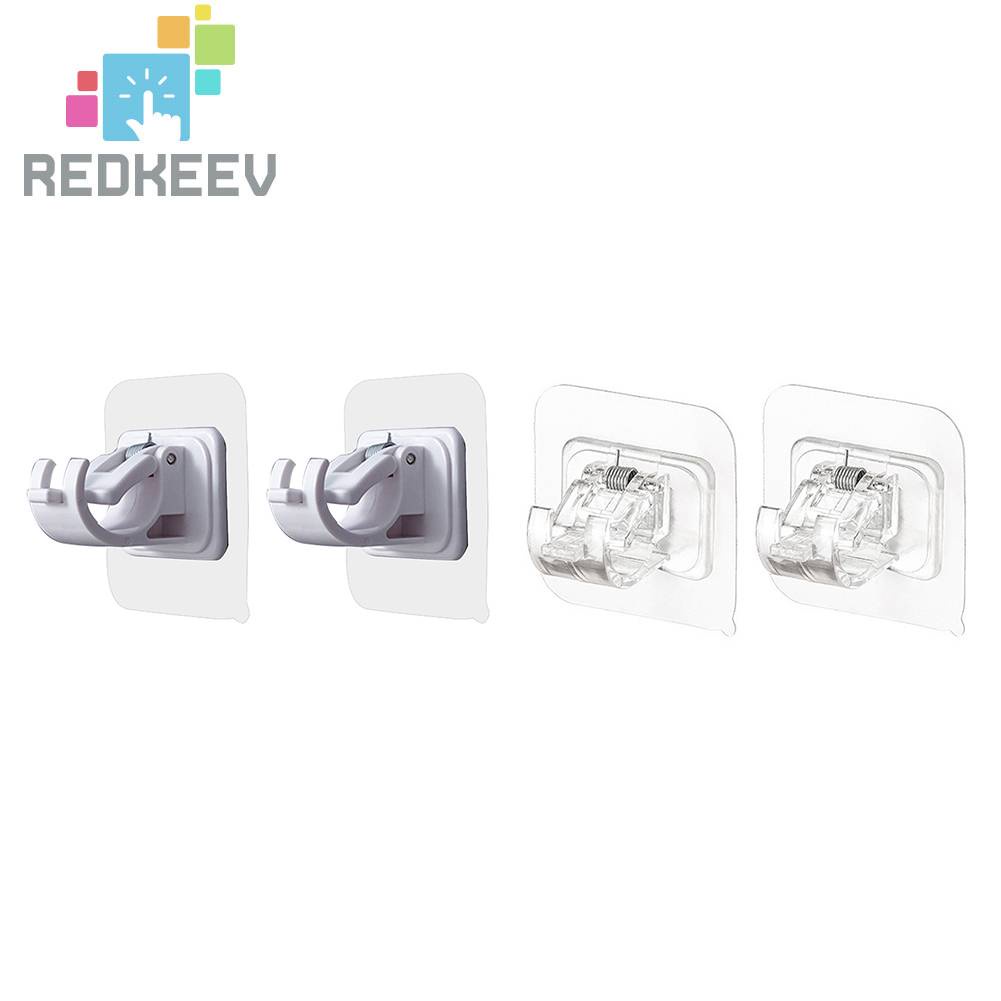 Bộ 2 Móc Treo Rèm Cửa Kính Chống Thấm Nước Không Cần Đục Lỗ