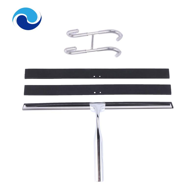 Cây Gạt Nước Bằng Thép Không Gỉ 31cm Kèm 2 Móc Treo Bằng Silicone