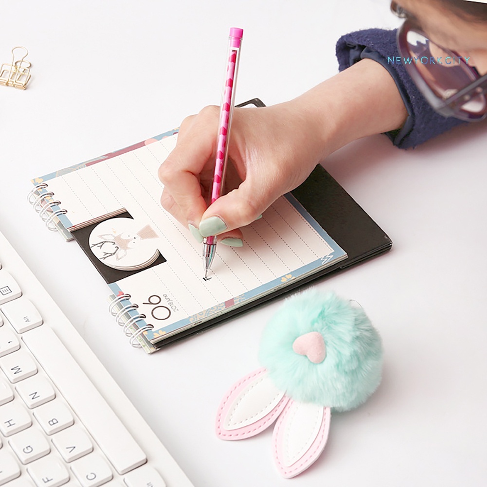 Bút Mực Gel Ngòi 0.5mm Gắn Tai Thỏ Dễ Thương