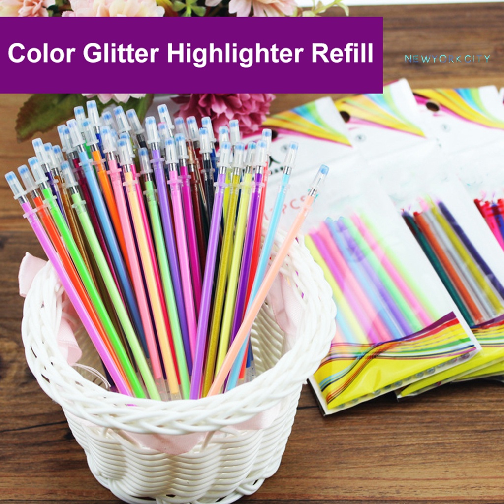 12 Ruột Bút Gel Màu Nước Nhanh Khô Lâu Trôi Ngòi 1mm