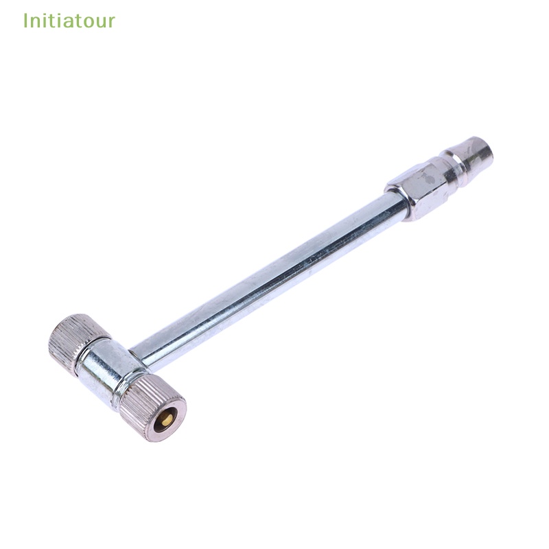 Vòi Bơm Hơi Hai Đầu Hình Chữ T Bằng Kim Loại 15CM Chuyên Dụng Cho Lốp Xe Hơi / Xe Máy