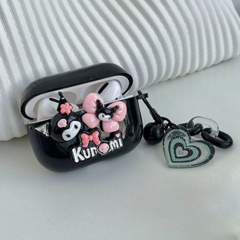 Vỏ Bảo Vệ Hộp Sạc Tai Nghe Bluetooth Airpods 1 / 2 / 3 / pro2 Bằng Silicon Hình Kuromi Dễ Thương