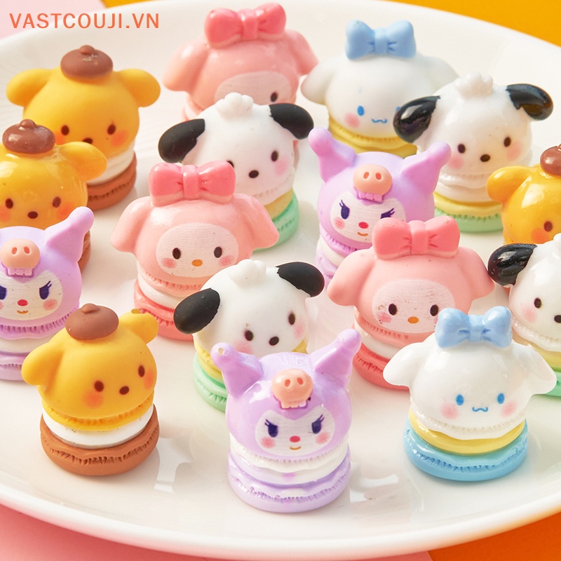 SANRIO Bộ 2 Miếng Dán Trang Trí Điện Thoại Hình Kem 3D Màu Macaron Xinh Xắn DIY