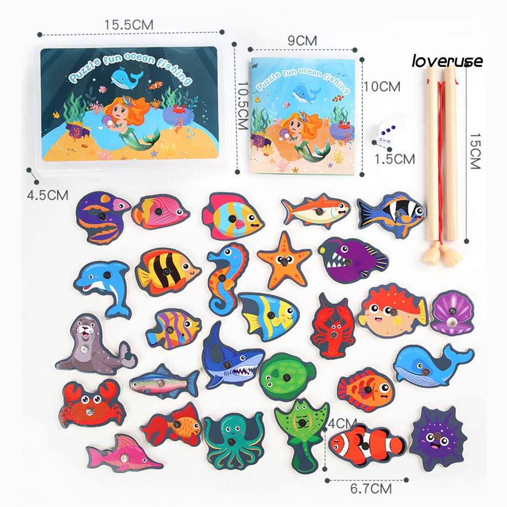 1 Bộ Đồ Chơi Câu Cá ic Bằng Gỗ Thiết Kế ic Đa Năng Vui Nhộn Cho Trẻ Em