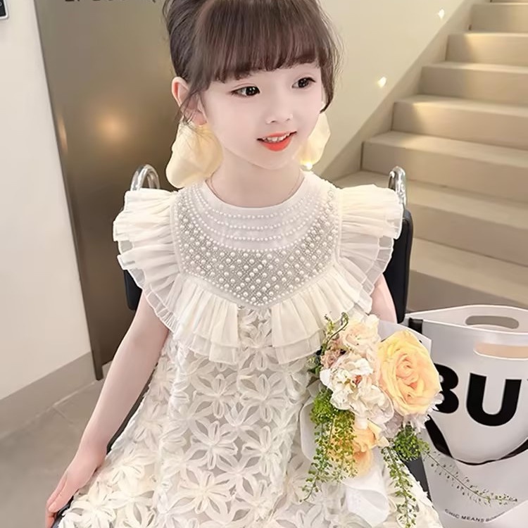 Đầm Công Chúa Không Tay Màu Trơn Thời Trang Mới 2023 Cho Bé Gái