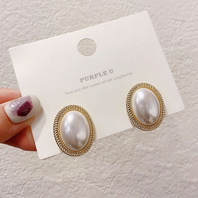 Ygt Đôi Khuyên Tai Hình Hoa Bướm Đính Ngọc Trai Đơn Giản Phong Cách Hàn Quốc Cho Nữ