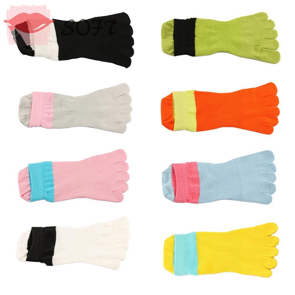 SOFTNESS Tất Xỏ Ngón Thoáng Khí Thời Trang Mùa Thu Hiện Có 8 Màu