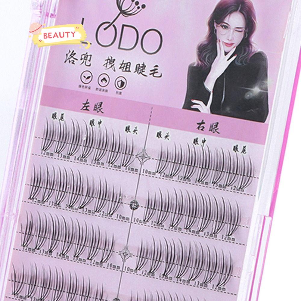 BEAUTY Bộ 98 Cụm Lông Mi Giả Dày 0.05 Tự Làm Thủ Công