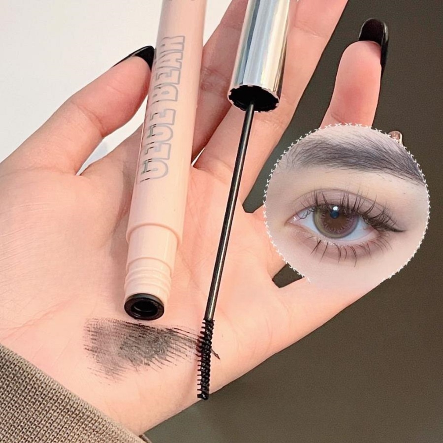 Mascara Đầu Cọ Mảnh Chống Thấm Nước Không Lem Màu Đen / Nâu