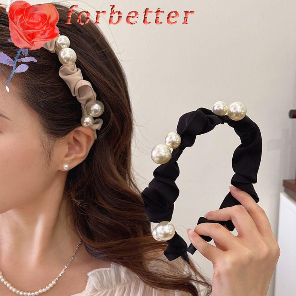 FORBETTER Băng Đô Ngọc Trai Thời Trang Dành Cho Nữ