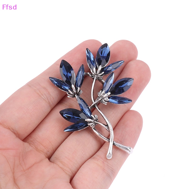 Ghim CàI ÁO HìNh Hoa Lá ĐíNh Kim Cương Giả ThờI Trang Cho Nữ