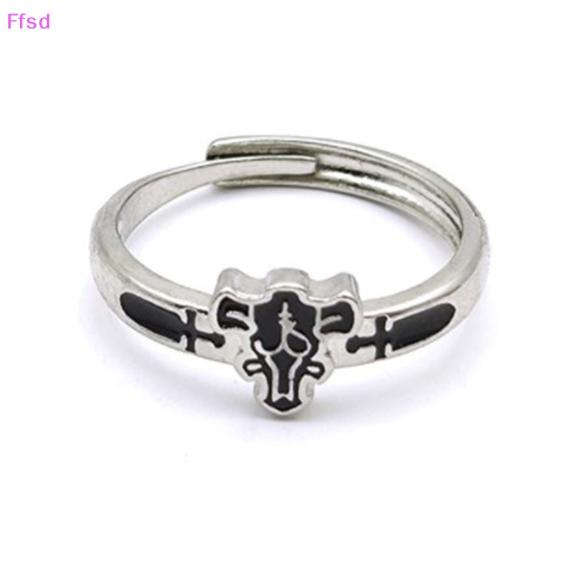 {Ffsd} Nhẫn Hợp Kim Hóa Trang Hoạt Hình Black Clover Quartet Knights Demon Asta Có Thể Điều Chỉnh Làm Quà Tặng Trang Sức Unisex
