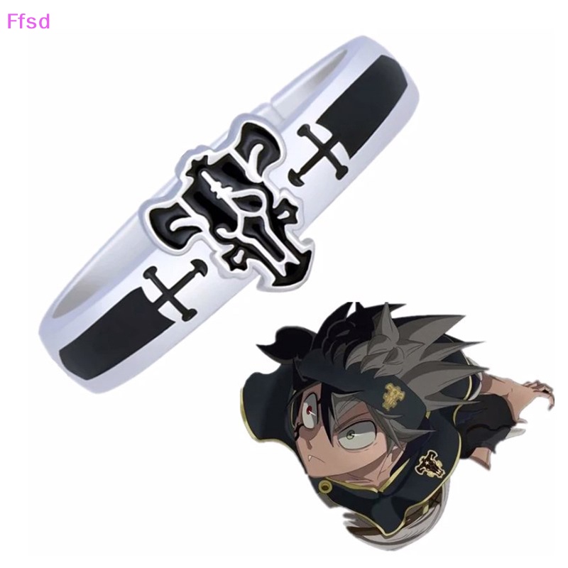 {Ffsd} Nhẫn Hợp Kim Hóa Trang Hoạt Hình Black Clover Quartet Knights Demon Asta Có Thể Điều Chỉnh Làm Quà Tặng Trang Sức Unisex