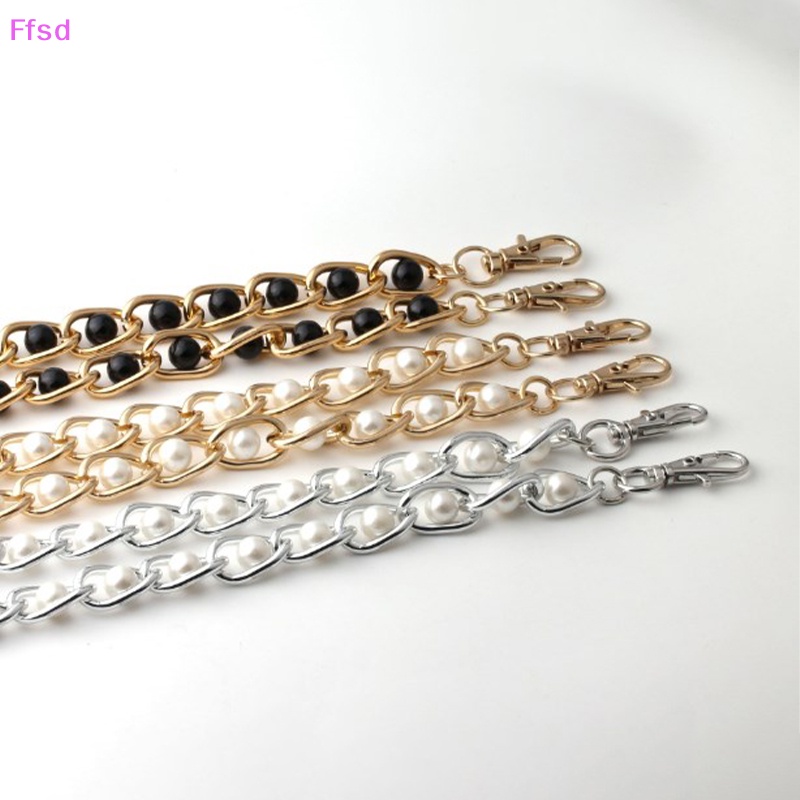 {Ffsd} Dây Xích Kẹp Túi Xách Phối Hạt Ngọc Trai Thanh Lịch Đơn Giản