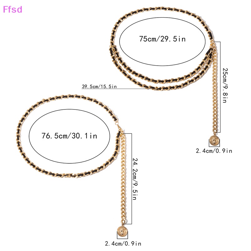 Thắt Lưng Dây Xích Dài Nhiều Lớp Tua Rua Cổ Điển Cho Nữ