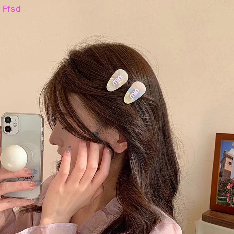 {Ffsd} Kẹp Tóc Mái Hình Giọt Nước Màu Tím Thời Trang Cá Tính Đơn Giản Cho Nữ