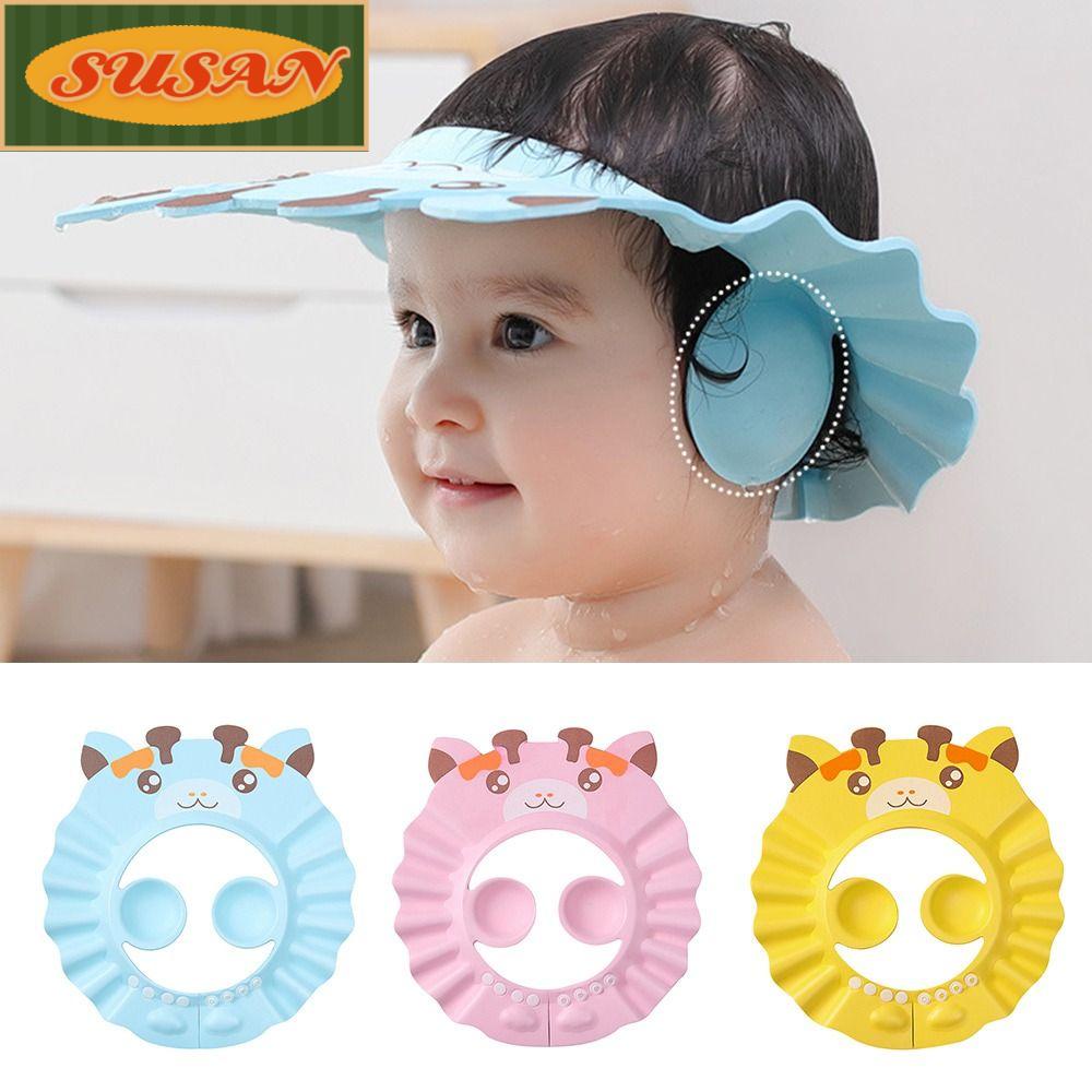 SUSANS Mũ Tắm Trùm Đầu Điều Chỉnh Tùy Ý Cho Bé Ốp