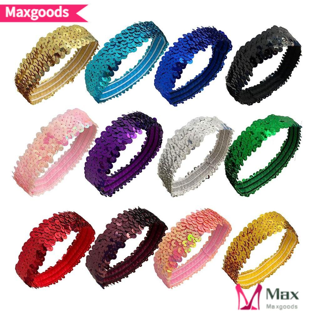 MAXG Set 5 Băng Đô Thể Thao Bằng Cao Su Chống Trượt Co Giãn Màu Sắc Kẹo Ngọt Dành Cho Nữ