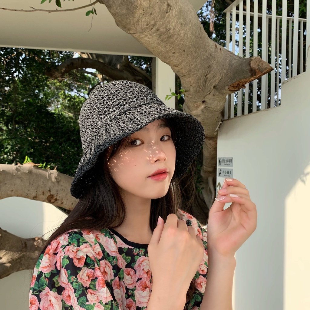 Nón Cối Màu Sắc Đơn Giản Phong Cách Harajuku Nhật Bản