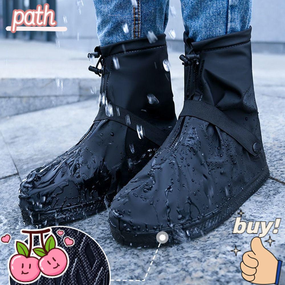 PATH Vỏ Bọc Giày Đi Mưa Chống Trượt Có Khóa Kéo Tái Sử Dụng Tiện Lợi