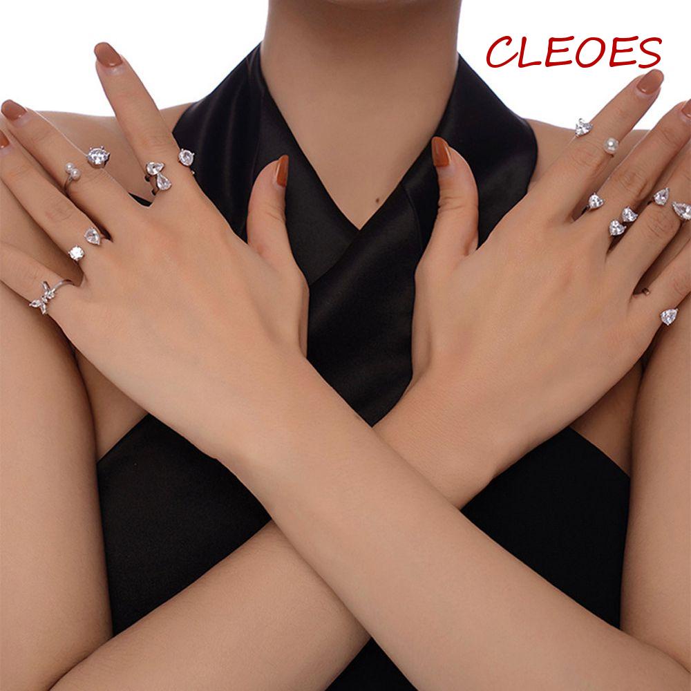 CLEOES Nhẫn Hình Bướm Đính Đá Thời Trang Cho Nữ