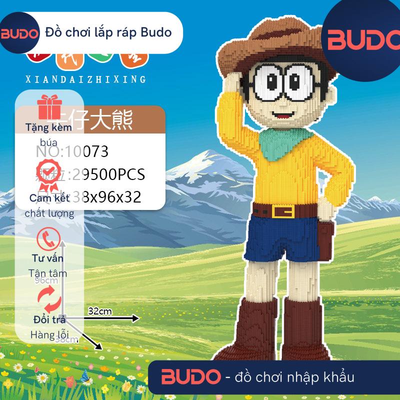 Mô hình le go nobita, doraemon cao bồi cỡ lớn 82cm-96cm, đồ chơi lắp ráp khổng lồ rèn luyện tư duy, decor phòng