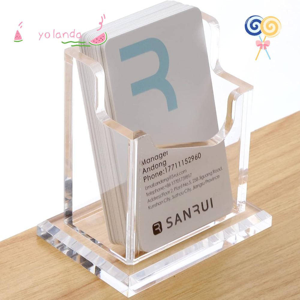 YOLA Kẹp Gắn Ảnh / Thẻ Bằng Acrylic Trong Suốt Tiện Dụng Cho Văn Phòng