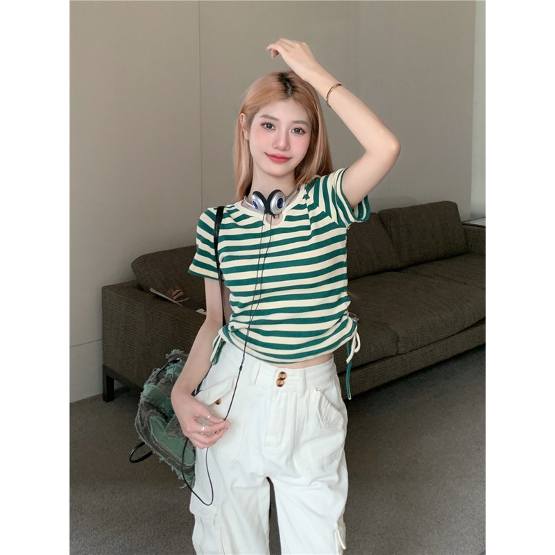 Áo Thun 100% Cotton Tay Ngắn Phong Cách Hàn Quốc Cho Nữ