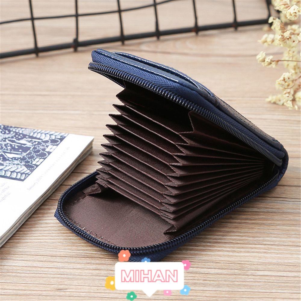 MIHAN1 Ví Ngắn Đựng Thẻ Đa Năng Thời Trang Cho Nam Nữ Giá Đỡ