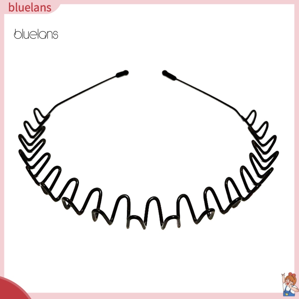 Bluelans Băng Đô Cài Tóc Thể Thao Màu Trơn Co Giãn Lượn Sóng Chống Trượt Linh Hoạt Dành Cho Nam Nữ