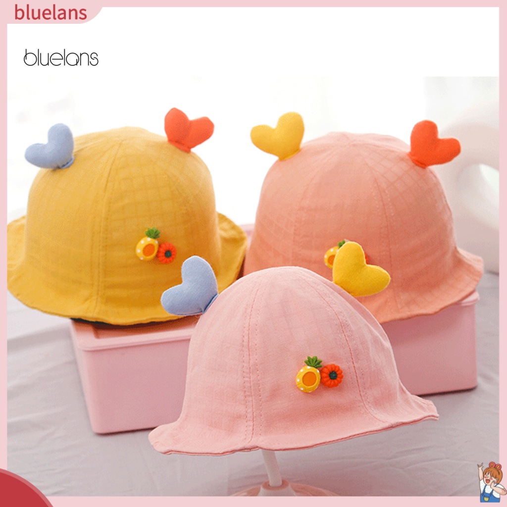 Mũ Ngư Dân Chống Nắng Thoáng Khí Thiết Kế Hình Trái Tim Dùng Hàng Ngày Cho Trẻ Sơ Sinh