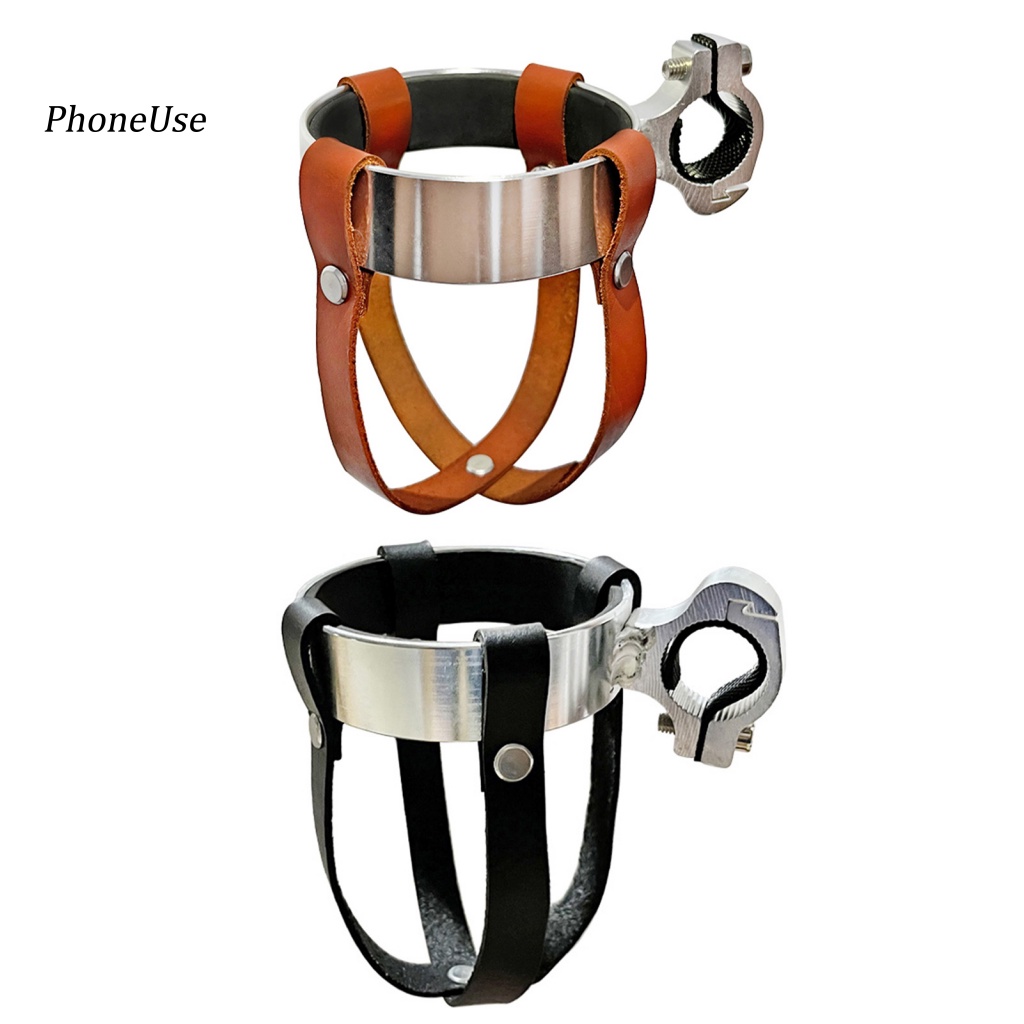 Giá Đỡ Bình Nước Bằng Da PU Chống Trượt Gắn Tay Lái Xe Đạp Leo Núi