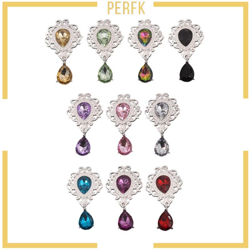 Set 10 Kẹp Tóc Đính Đá Hình Giọt Nước