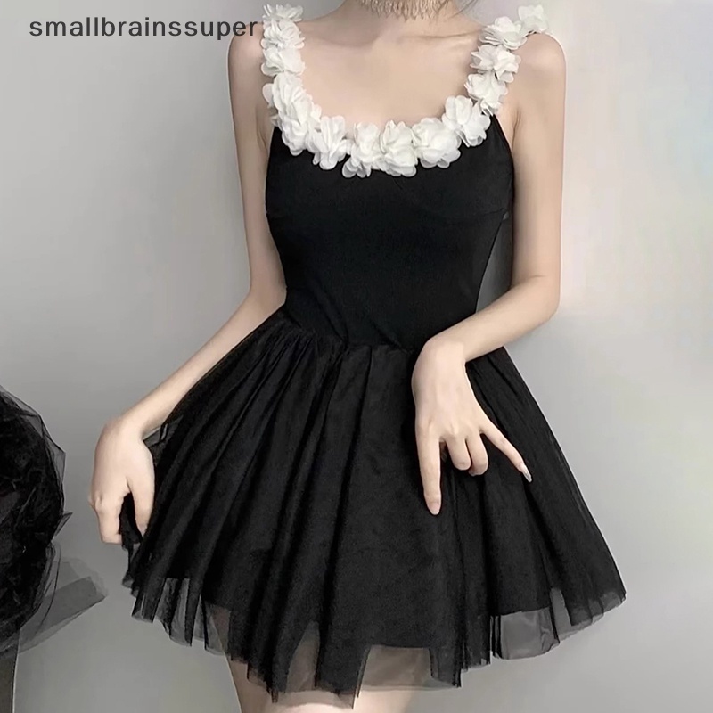 Đầm Mini Phối Lưới Hở Lưng Y2K Thời Trang Mùa Hè Quyến Rũ Cho Nữ