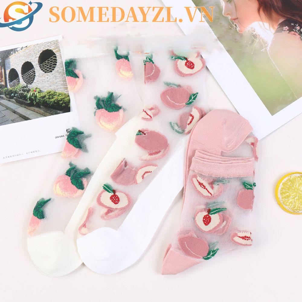 SOMEDAYZL Tất Lụa Thời Trang Mùa Hè Phong Cách Lolita Dành Cho Nữ