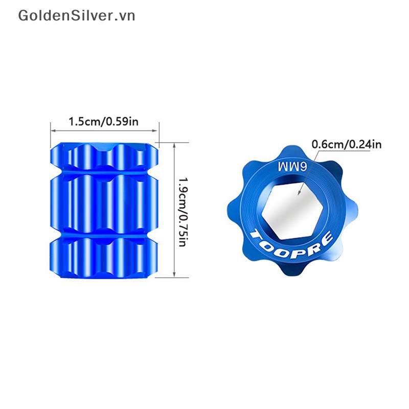 Cờ Lê Tháo Lắp Trục Quay Xe Đạp Màu Vàng Bạc Hình Hoa Mận