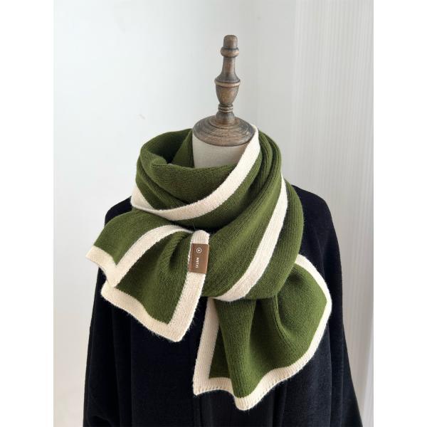 Khăn Choàng Dệt Kim Màu Trắng Đen Thời Trang Mùa Đông Cho Nam Và Nữ