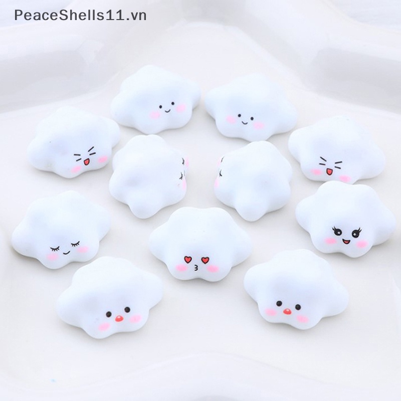 Set 10 Tượng Nhựa Hoạt Hình Đám Mây Phát Quang Trang Trí