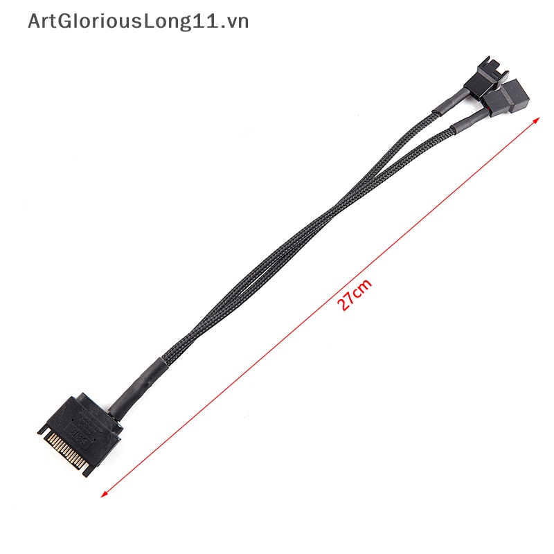 Cáp Chuyển Đổi Cổng SATA 15Pin Sang 2 * 3pin / 4pin Chuyên Dụng Cho Quạt Tản Nhiệt