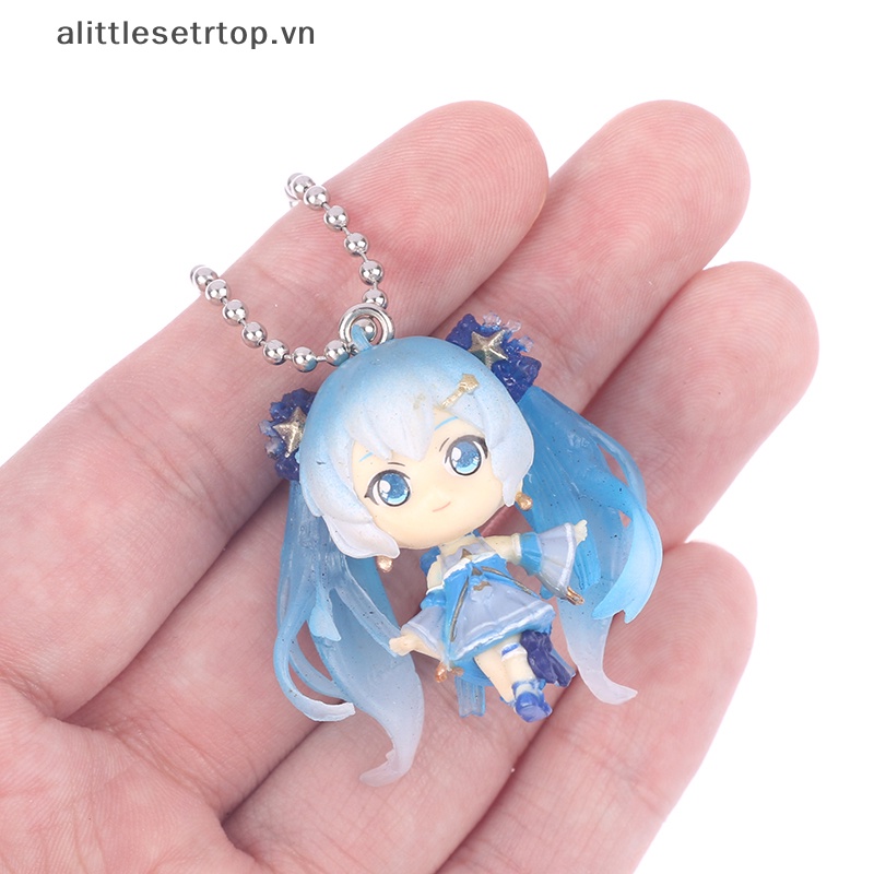 Alittlesetrtop 1pc 4cm hatsune miku keychain keyring quà tặng kawaii cho bé gái hình anime dễ thương.