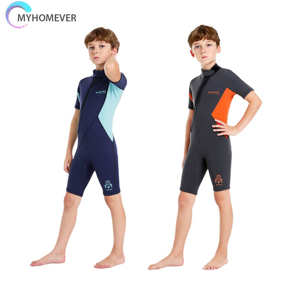 Bộ Đồ Lặn Giữ Ấm Bằng Cao Su Tổng Hợp Có Khóa Kéo Dành Cho Trẻ Em