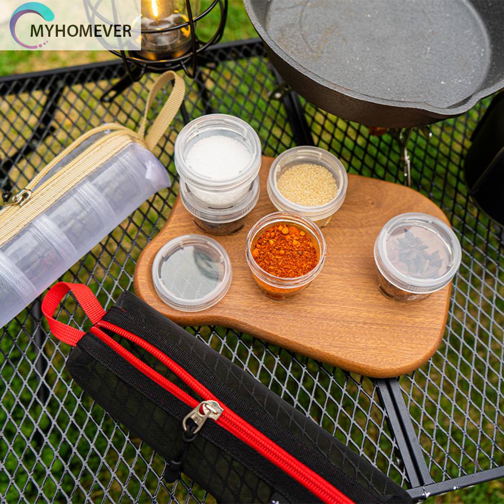 Set 5 Hộp Đựng Gia Vị 40ml Tiện Lợi Cho Các Hoạt Động Ngoài Trời