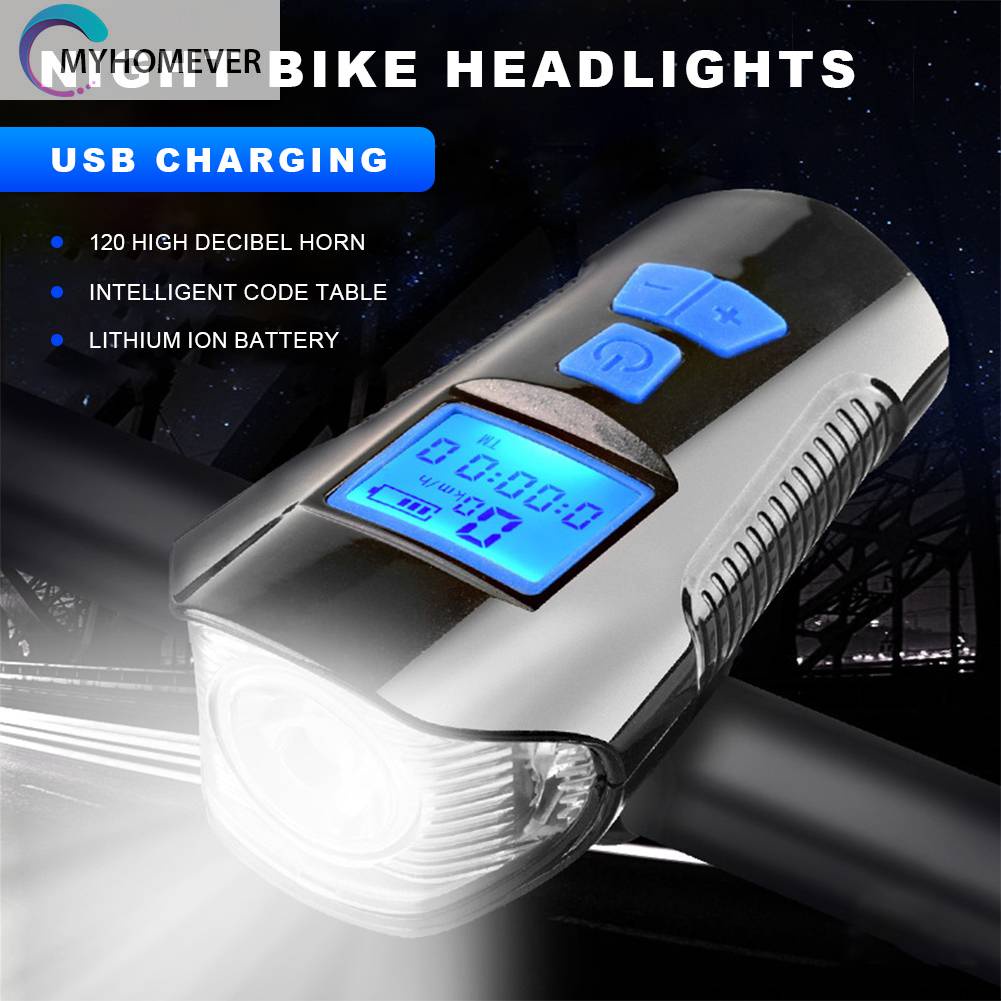 Đèn Pha Xe Đạp Chống Nước Có Thể Sạc Lại Bằng Cổng USB