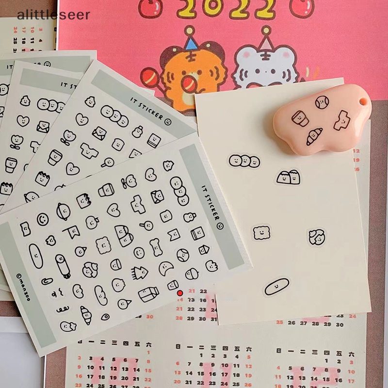 Bộ 10 Miếng Dán Mini Hình Động Vật Dễ Thương Dùng Trang Trí Điện Thoại / Sổ Tay