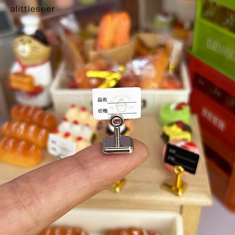 Set 2 Thẻ Trưng Bày Bánh / Món Tráng Miệng / Cà Phê Tỉ Lệ 1: 12 Trang Trí Nhà Búp Bê