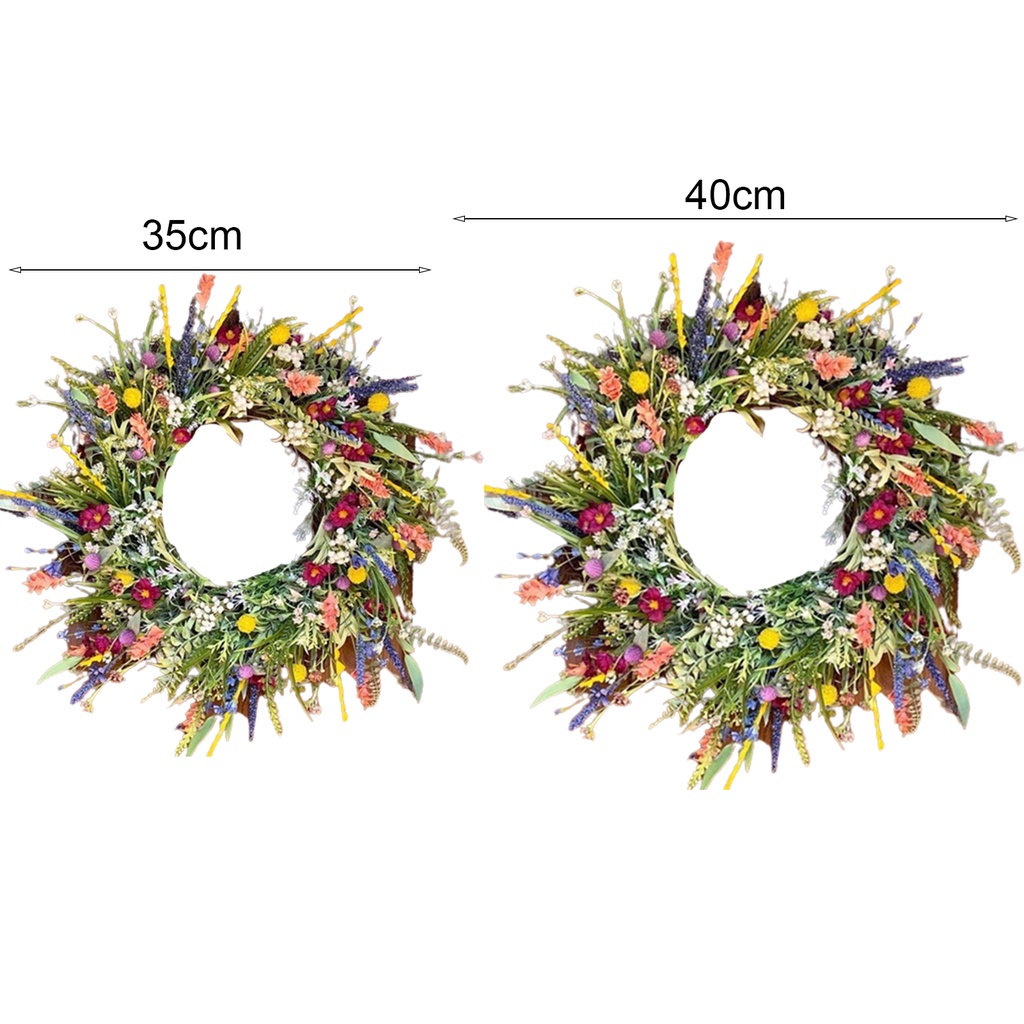 Vòng Hoa Treo Tường / Cửa Chống Chịu Thời Tiết Bắt Mắt Trang Trí Nhà Cửa