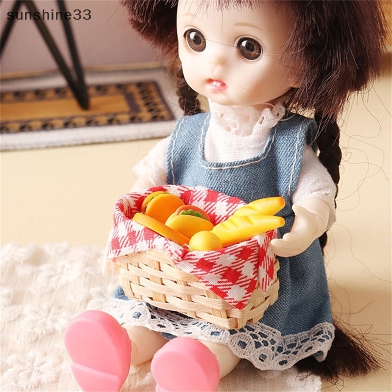 Giỏ Bánh Mì Hamburger Tỉ Lệ 1: 12 Trang Trí Nhà Búp Bê